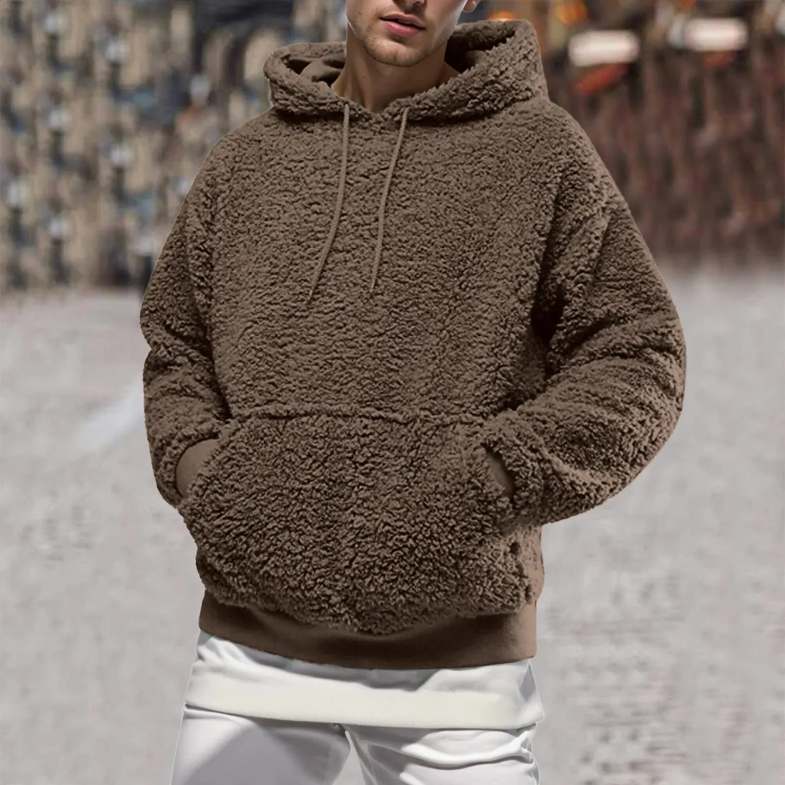 Premium Fleece Hoodie: Warm Mens Autumn Sweater for Comfort