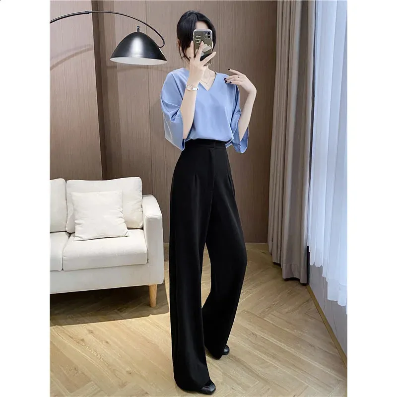 blue dress for baby girl Bonnie 02High Straight Suit Pants