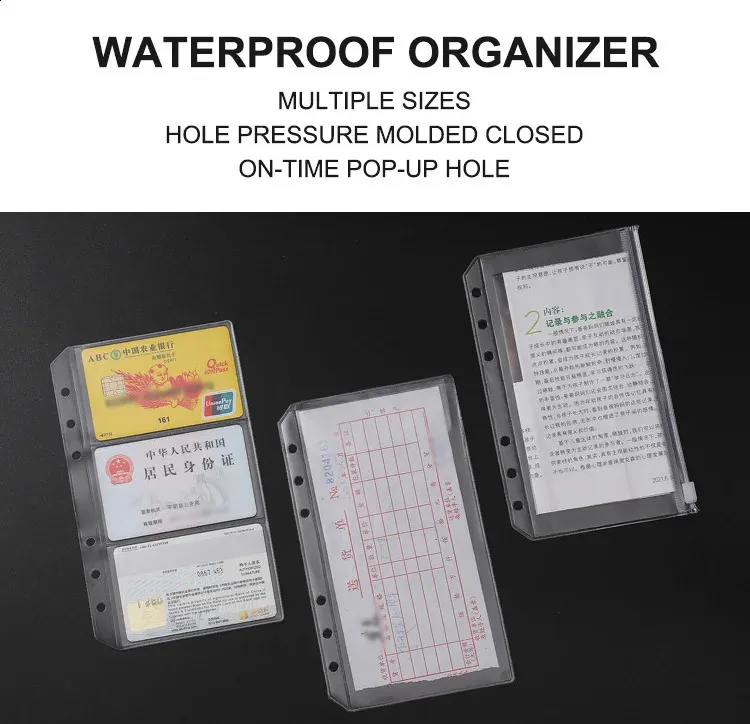 thumbnail image 2 of Document Enclosed Envelope Pouches – Clear Invoice Holders A5 A6 A7 Sizes 2 of 5