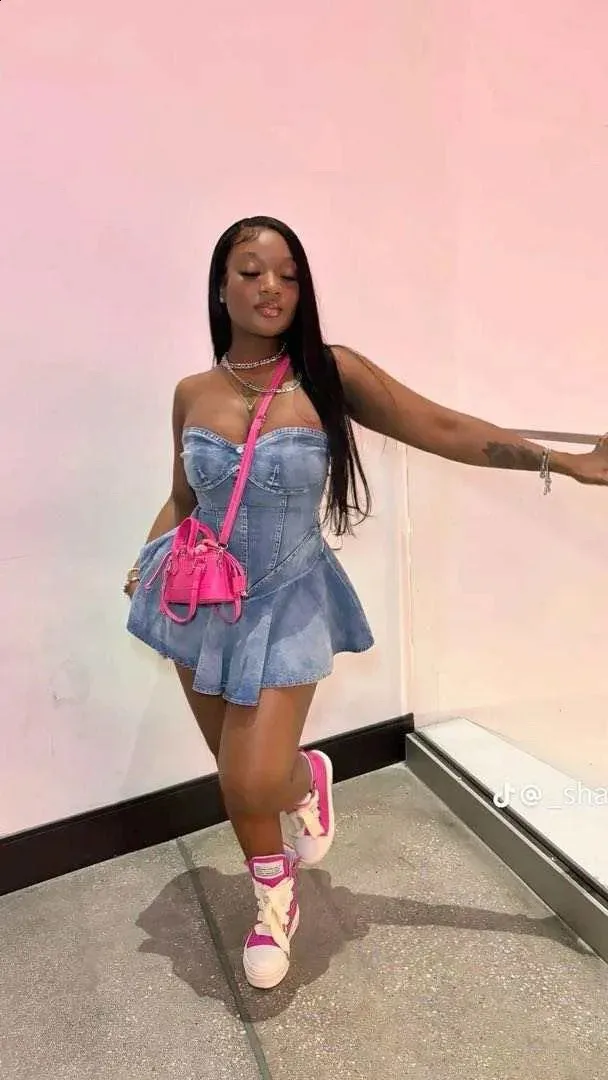 blue jean skater dress Denim Skater Dress main image 0