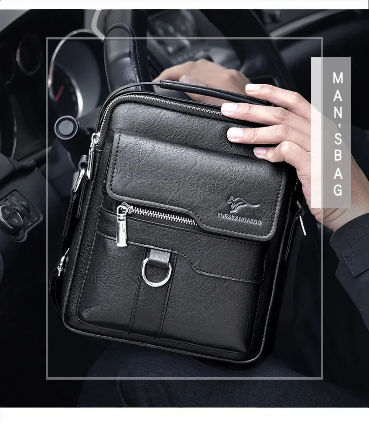 Vintage Kangaroo Leather mens sling shoulder bag for Men Vintage Kangaroo Leather mens sling shoulder bag for Men