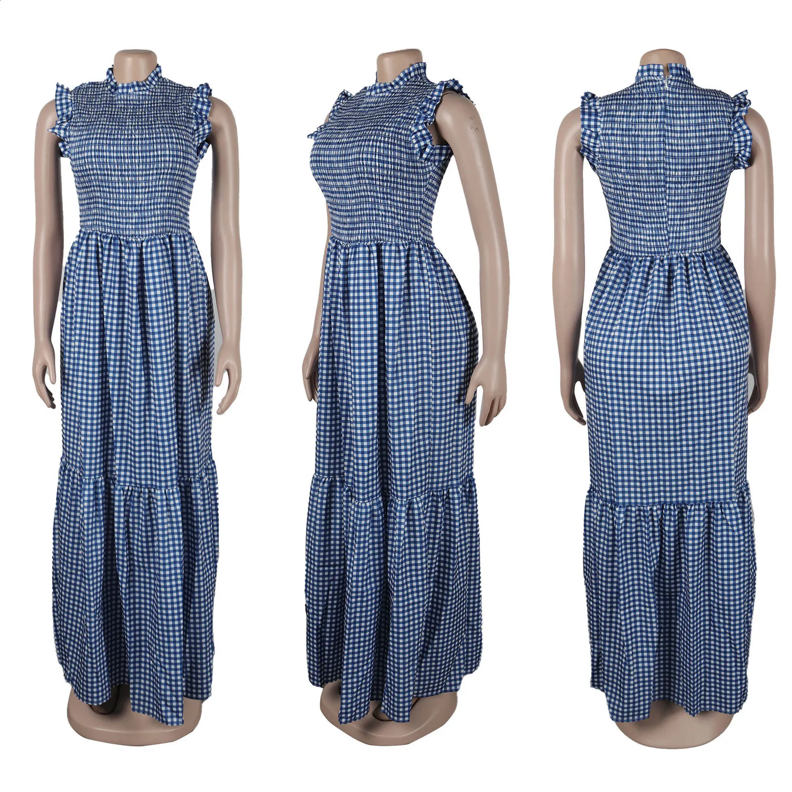 Ir　Draped plaid sleeveless dress Draped plaid sleeveless dress | Ir