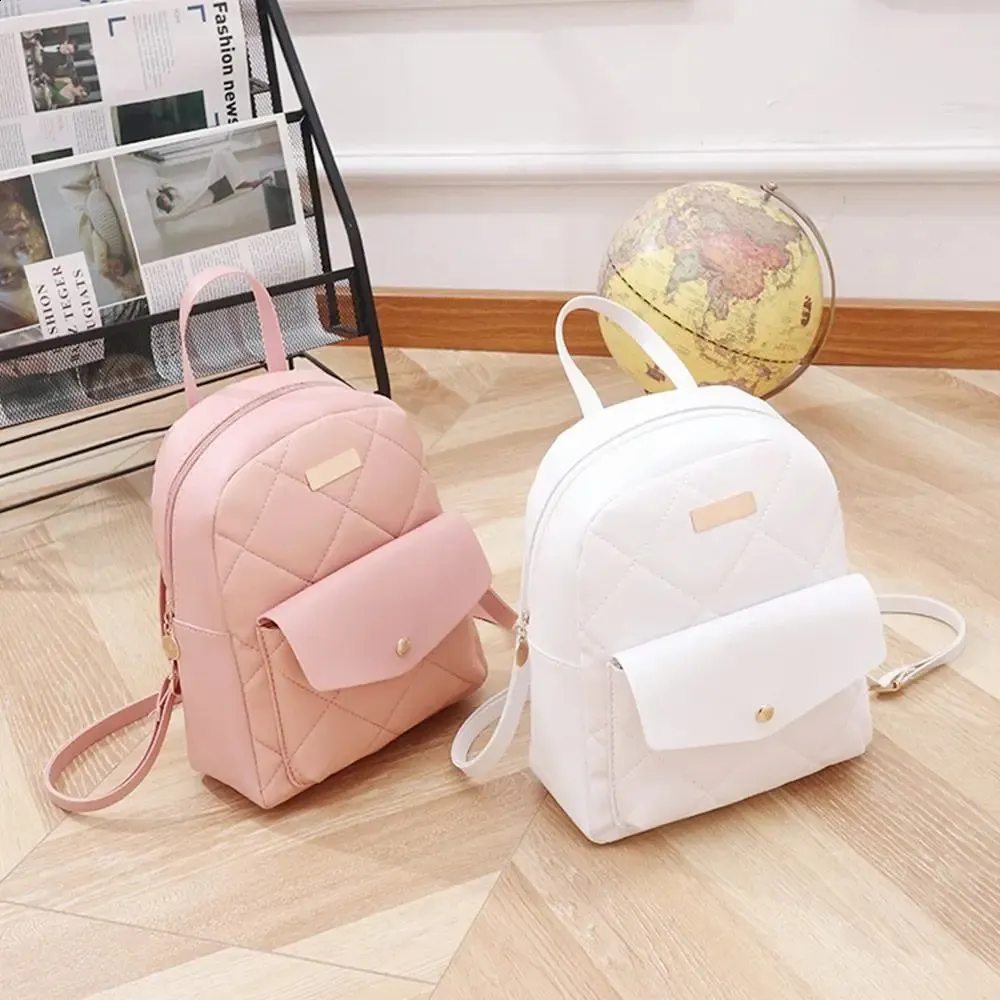 Mini Rucksack Backpack Mini Rucksack Backpack: Stylish PU Leather Small Fashion Backpack Purse ...