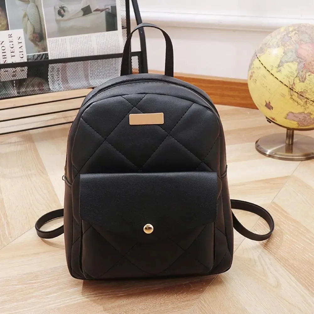 Mini Rucksack Backpack Mini Rucksack Backpack: Stylish PU Leather Small Fashion Backpack Purse ...
