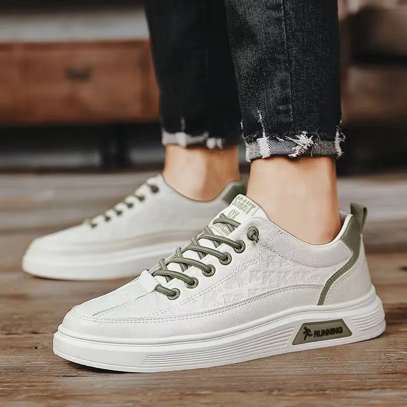 Bulk Mens Little White Flat Sole White Smart Casual Trainers Fashionable Walking Board Shoes From Designershoes9708 10.88 DHgate.Com