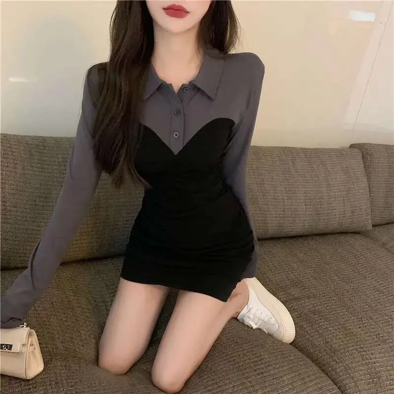 Womens Casual Corset Splicing Long Sleeve Mini Dress... From  Chaoren_clothes, $12.31 In Bulk | DHgate.Com