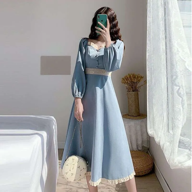 Elegant Long Sleeve Lace Midi Dress for Women - Spring Y2K Chic Graduation  Outfit from Dhgate Basic \u0026 Casual Dresses - price 12.63