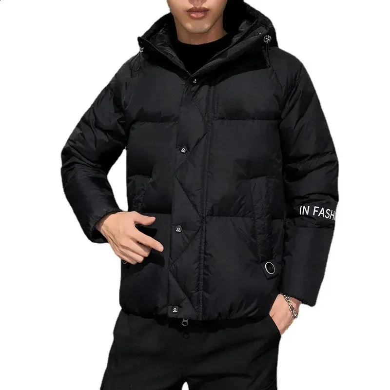 Mens Harajuku Streetwear Puffer Jacket - Colorful Winter