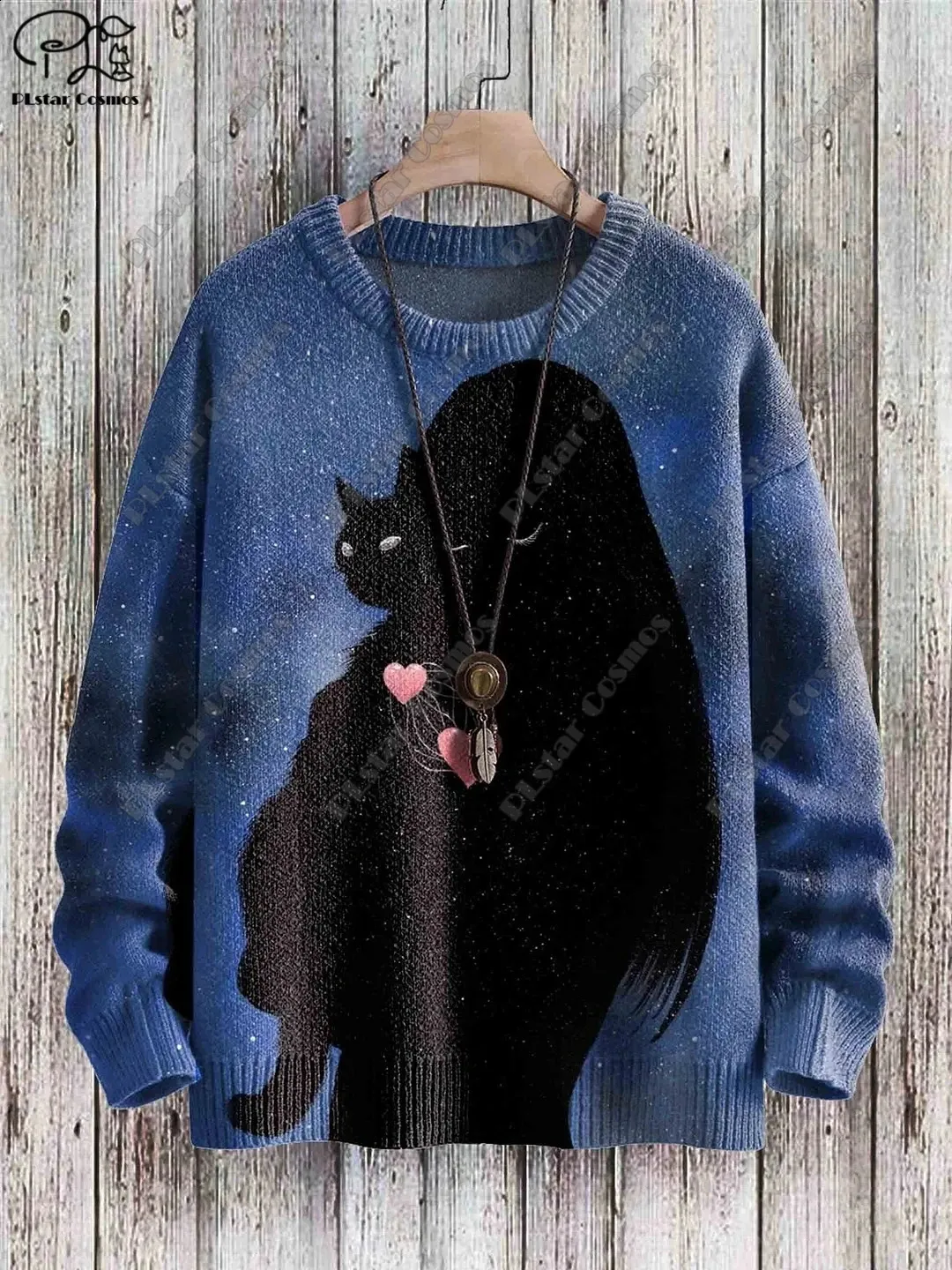 Yihaojia Halloween Cat Sweatshirt - Funny Ghost Graphic Long Sleeve Crewneck For Women (Spooky Fall Tops) - View #5