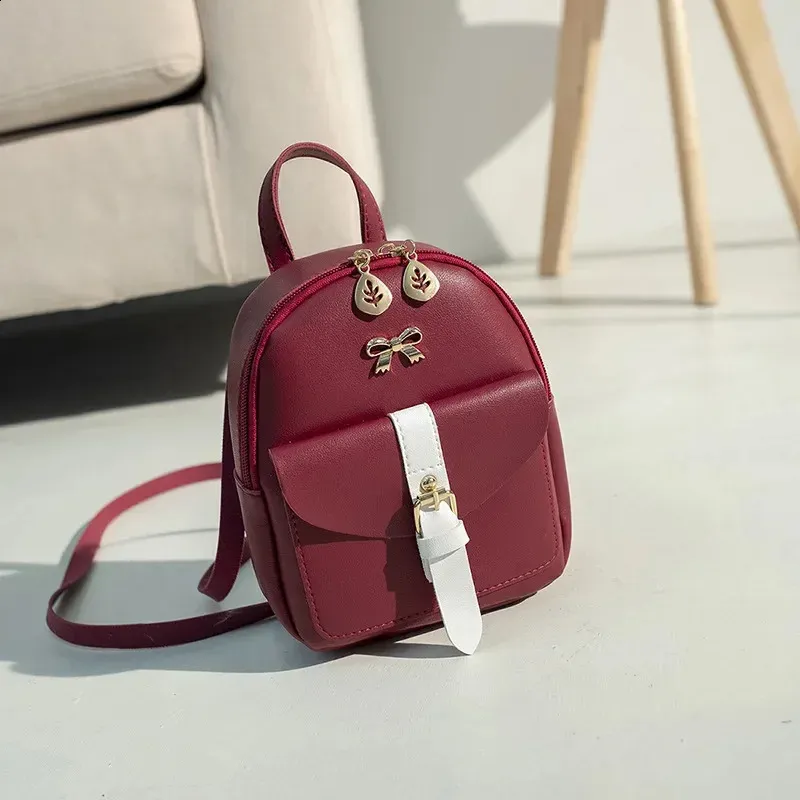 Womens mini leather backpack purse set with bow shoulder bag travel daypack Amazon.com: Eslcorri Mini Backpack Purse for Women - Girls  main image 4