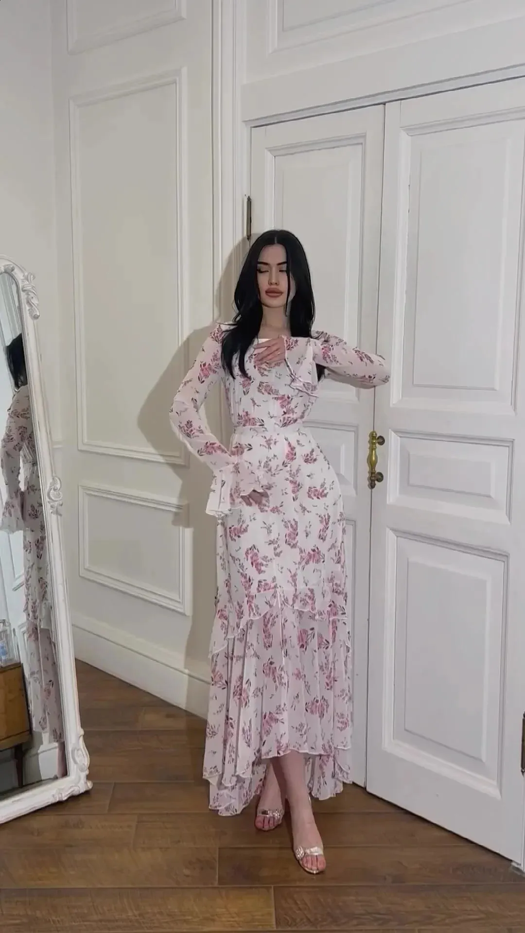 Elegant Polka Dot Chiffon Dress: Muslim Party Wear, Ramadan Ready - Shop  Now! from Dhgate Basic & Casual Dresses