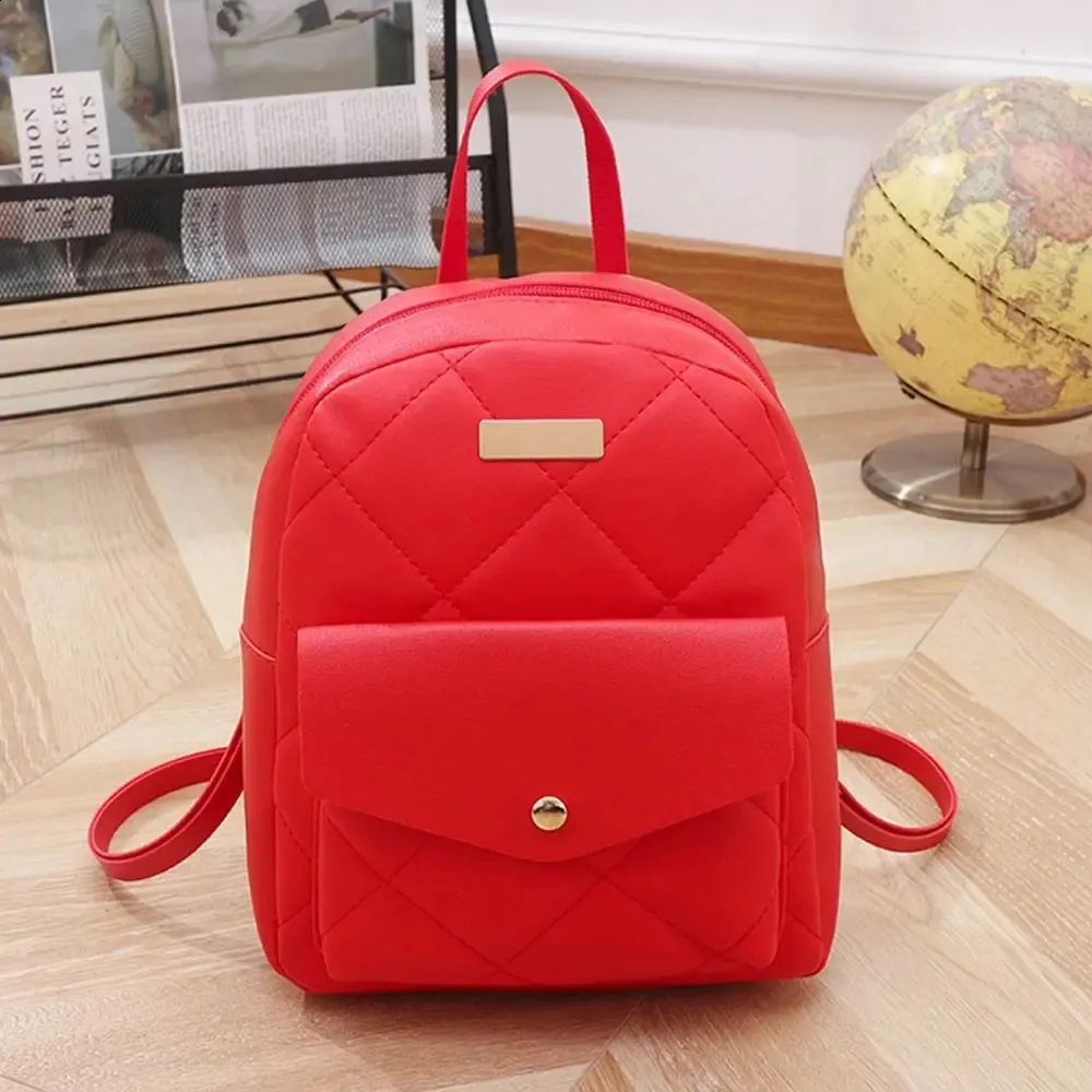 Mini Rucksack Backpack Mini Rucksack Backpack: Stylish PU Leather Small Fashion Backpack Purse ...