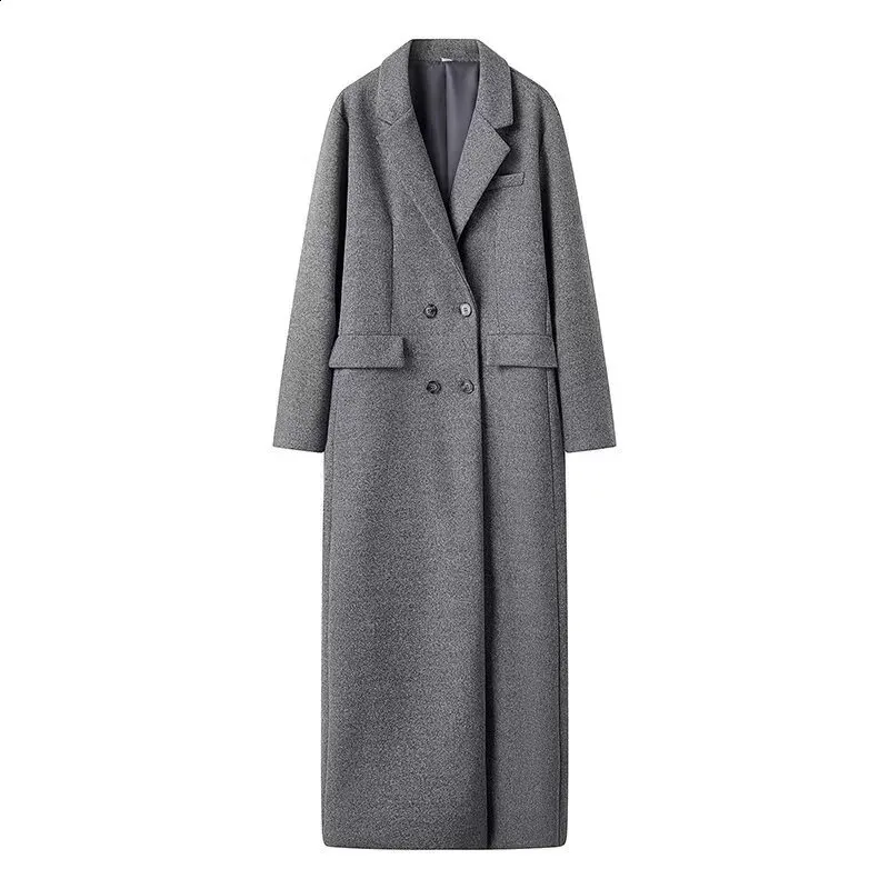 【 CLANE 】DOUBLE WOOL LONG COAT Labakihah Trench Coat Men Men's Autumn and Winter Double