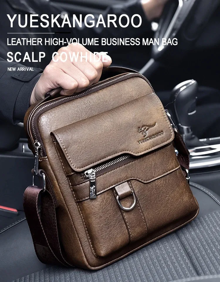 Vintage Kangaroo Leather mens sling shoulder bag for Men Vintage Kangaroo Leather mens sling shoulder bag for Men