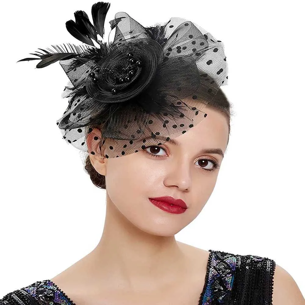 Women Velvet Fascinator Hat J-clip Stylish Elegant for Weddings Parties Lawliet Womens Velvet Veil Netting Wedding Occasion Church  main image 2