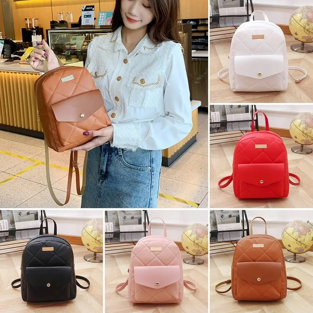 Mini Rucksack Backpack Mini Rucksack Backpack: Stylish PU Leather Small Fashion Backpack Purse ...