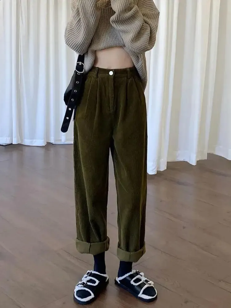 High-waisted Elastic Casual Straight Leg Pants - View #7