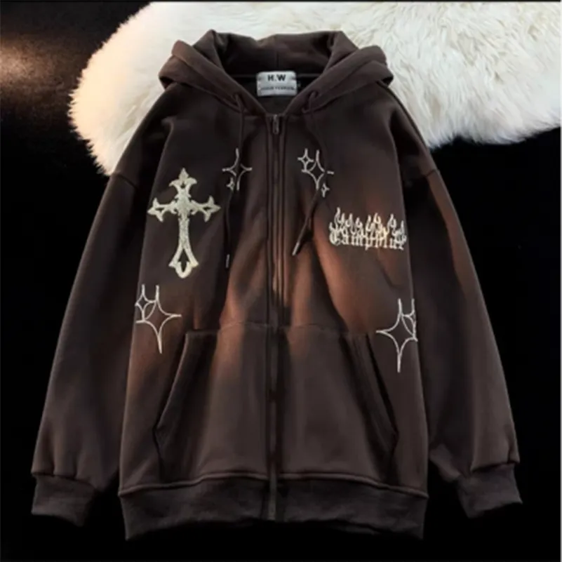 【本日限定価格！】GOTHIC CROSS HOODIE ZIP UP Amazon.com: SHENHE Men's Graphic Zip Up Cross Print Hoodie