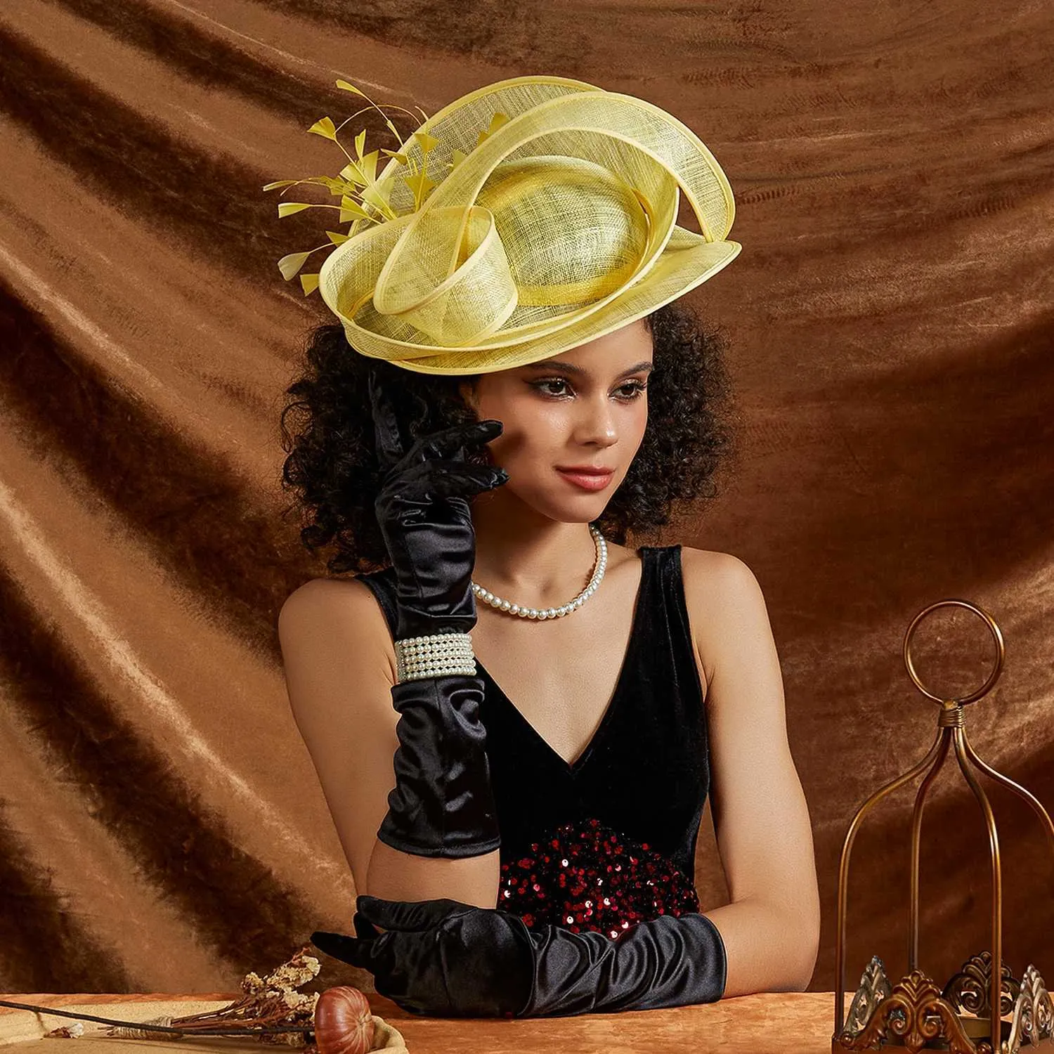 Elegant Sinamay Hat Perfect Wedding Fascinator, Unique Derby 