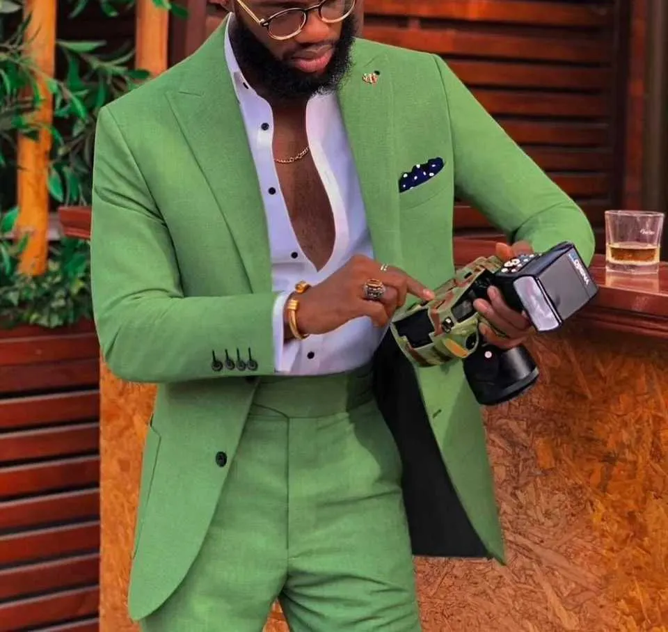 スーツ vintage green color double set up suit vintage suit double set up green