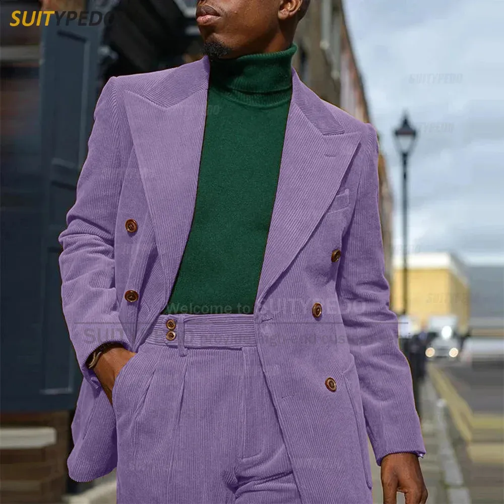 スーツ MIX WALE CORDUROY DOUBLE-BREASTED BLAZER MIX WALE CORDUROY DOUBLE-BREASTED BLAZER