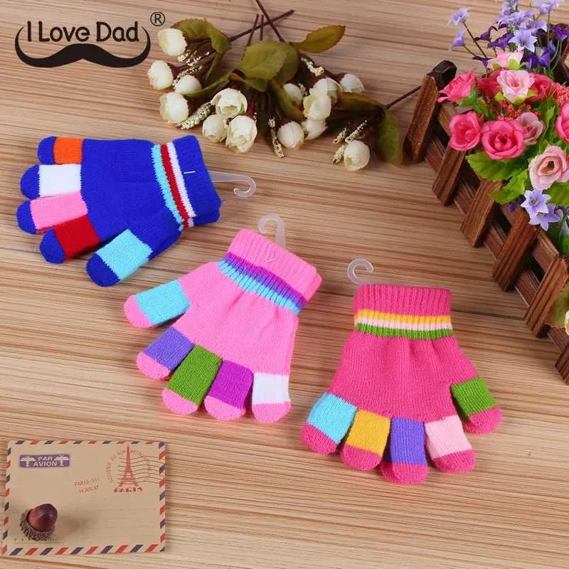 EBOOT Kids Gloves Full Fingers Knitted Gloves Warm Mitten Winter Favor For Little Boys And Girls(Bright Color,1-3 Years - View #7