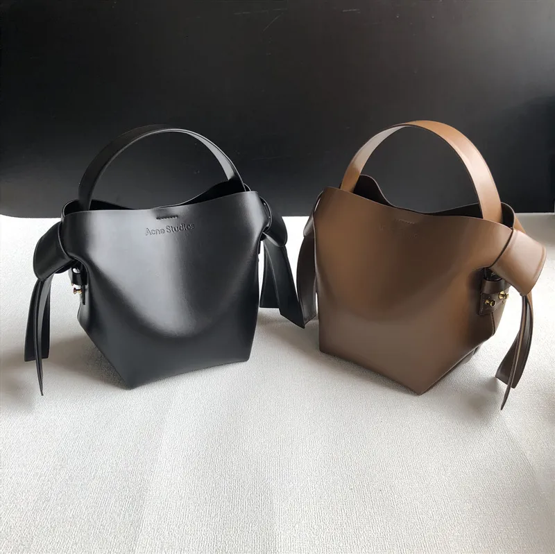 Musubi Mini Cowhide bucket evening bag Acne Studios Commuting Shoulder Crossbody Handbag