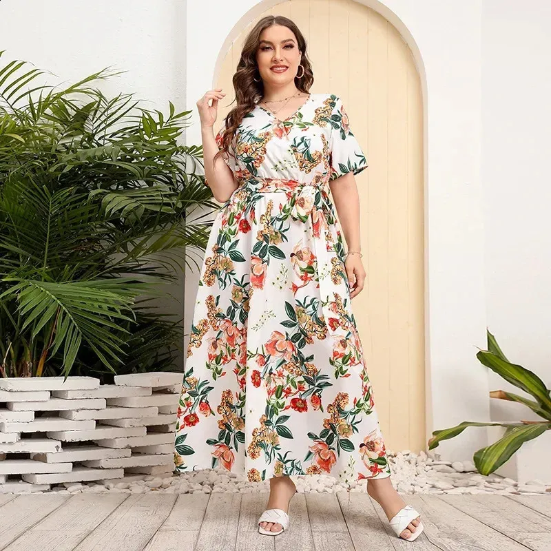open lace back dress pretty MADISON|Plus Size V-Neck Front Slit Chiffon Evening Dress main image 0
