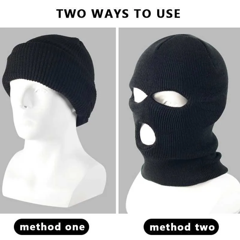 帽子 Ski mask Zipper Fleece Balaclava Face Mask Ski Winter Cap Outdoor