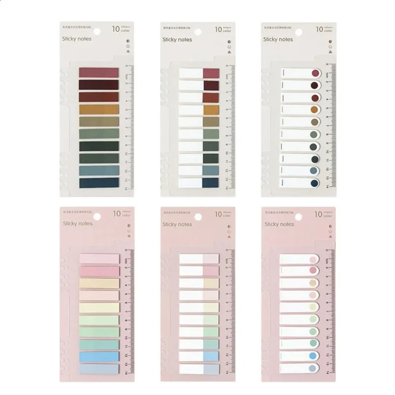 100 Pcs Colorful Sticky Index Tabs - Repositionable Page Markers For Books, Files & Notebooks