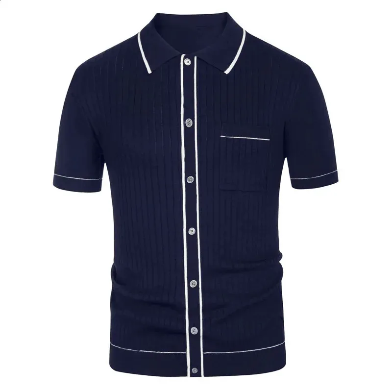 Breathable Men's Knit polo polo shirts with Lapel Breathable Men's Knit polo polo shirts with Lapel