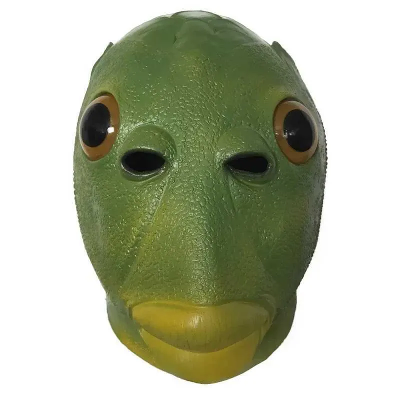 Weird Green Fish Mask Latex Green Fish Headgear Party... From Thousand ...
