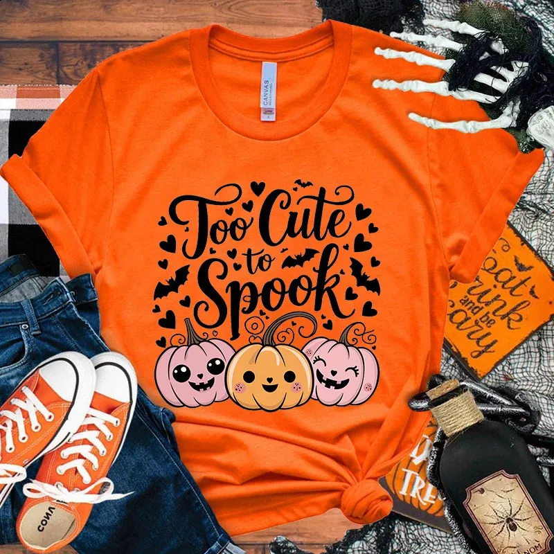 Happy Fall Y'all Halloween T-Shirt For Women - Funny Pumpkin Spice V-Neck Tee In Purple, Large
