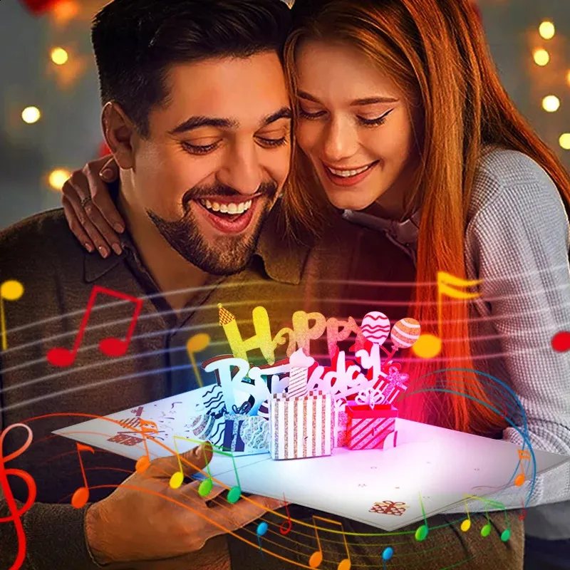 3D Birthday Pop Up Greeting Card With Light And... From Dorothystore ...