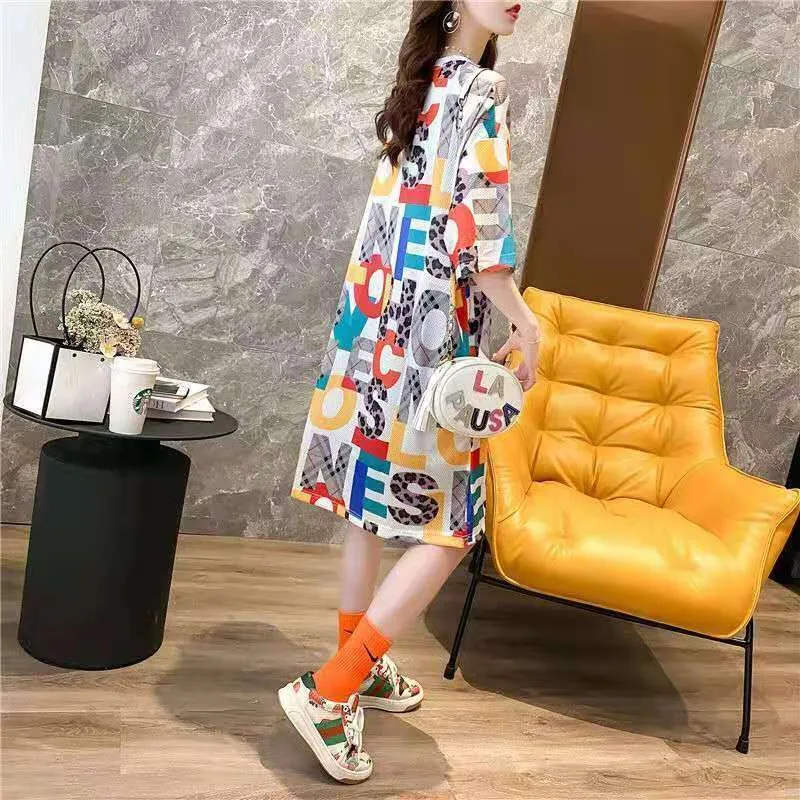 Womens Loose Cotton Midi Dress - Korean Retro Style, Trendy T-Shirt Dress  from Dhgate Basic & Casual Dresses - price 11.33