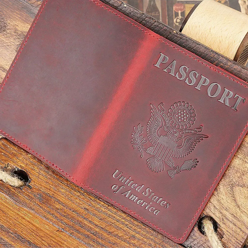 Étui De Passeport En Simili Cuir Noir - Classique, 3 Poches, Pour Adulte Unisexe