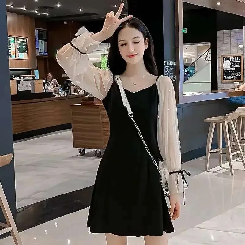 chinese dress ladies Women's in Perfect Order Blue Stripe Button Front Ruffle Collar Midi Shirt Dress | Size: S main image 1
