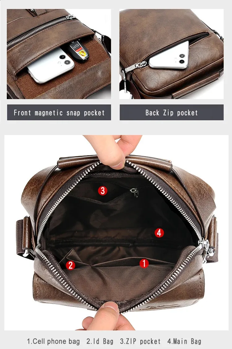 Vintage Kangaroo Leather mens sling shoulder bag for Men Vintage Kangaroo Leather mens sling shoulder bag for Men