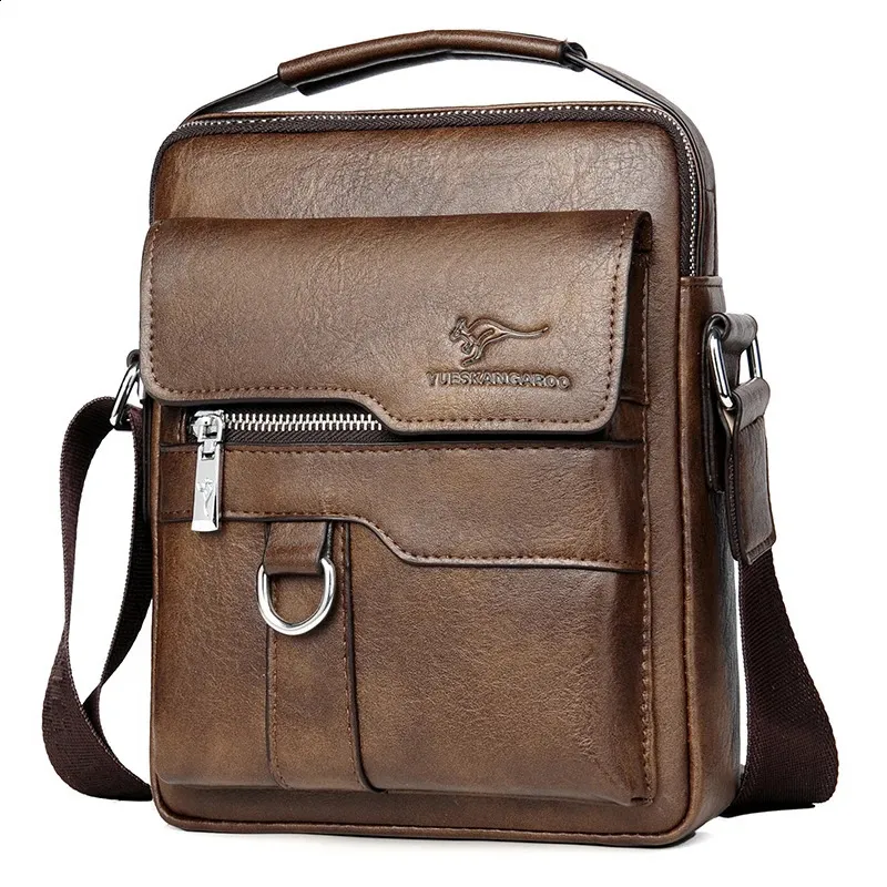 Vintage Kangaroo Leather mens sling shoulder bag for Men Vintage Kangaroo Leather mens sling shoulder bag for Men