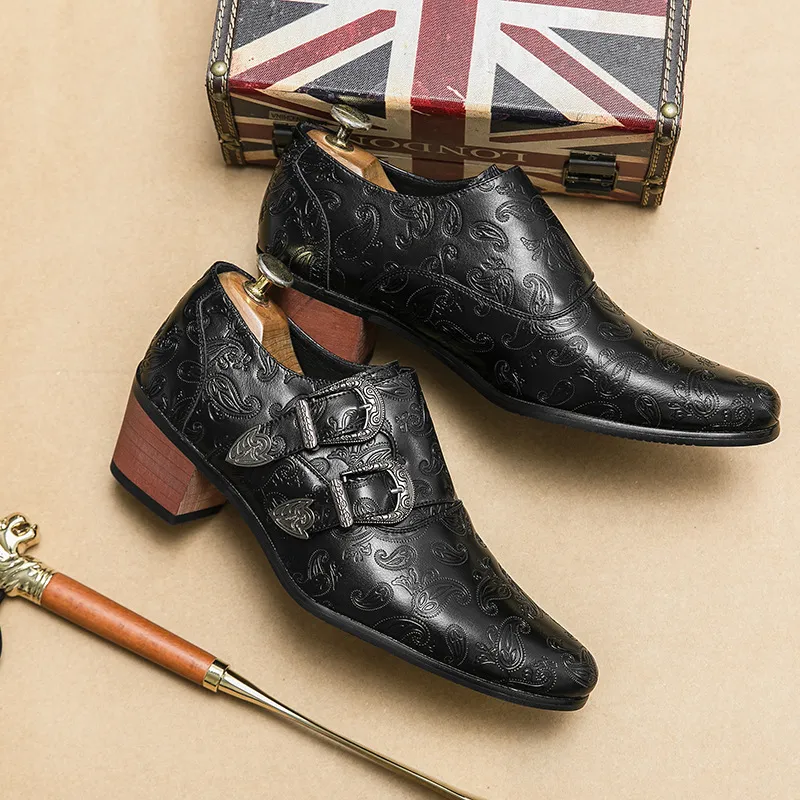 Wholesale Designer Leather High Heels For Mens Barat Dress For Men