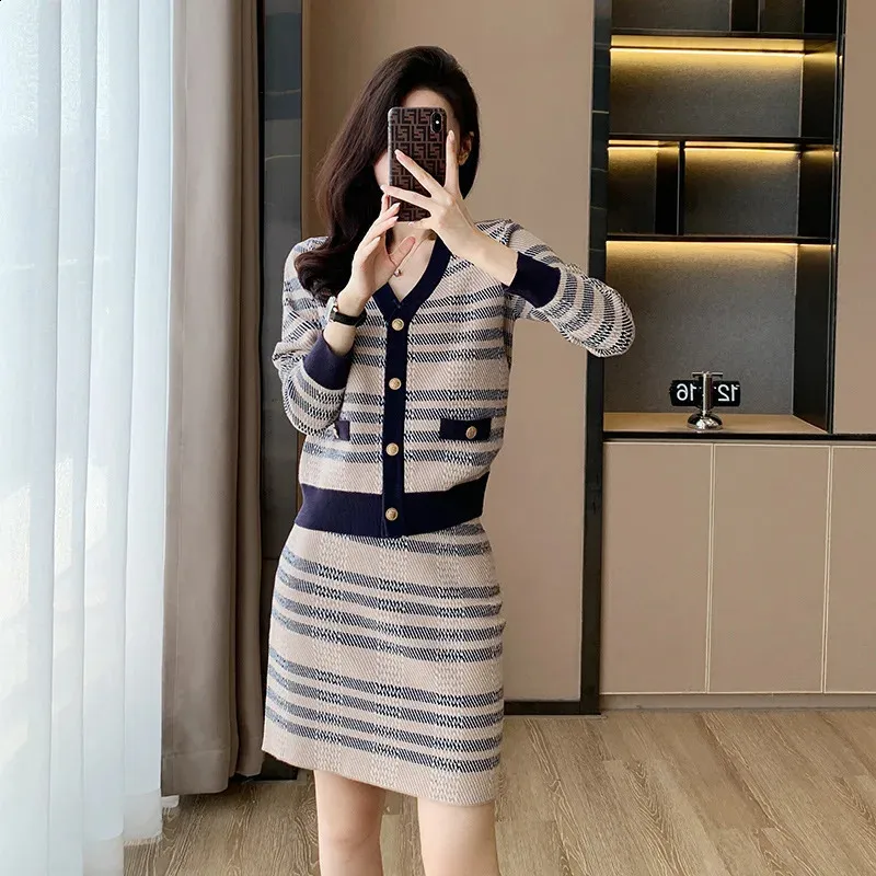 womens a line sweater dress Womens Cashmere Ribbed Knit A-Line Dress Long Sleeve V Neck Midi Dress
