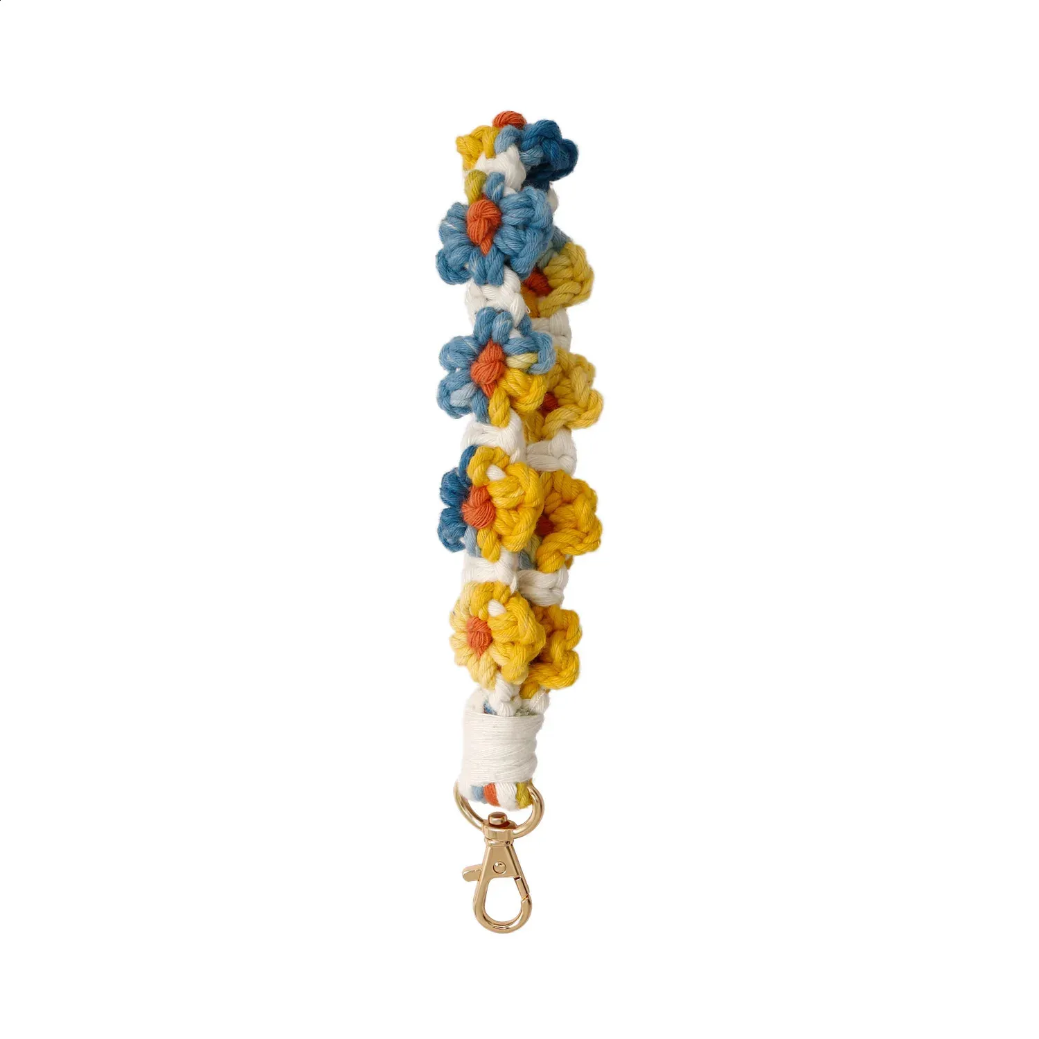 DHgate.com:Bohemian Daisy Flower Key Chain - Handmade Woven