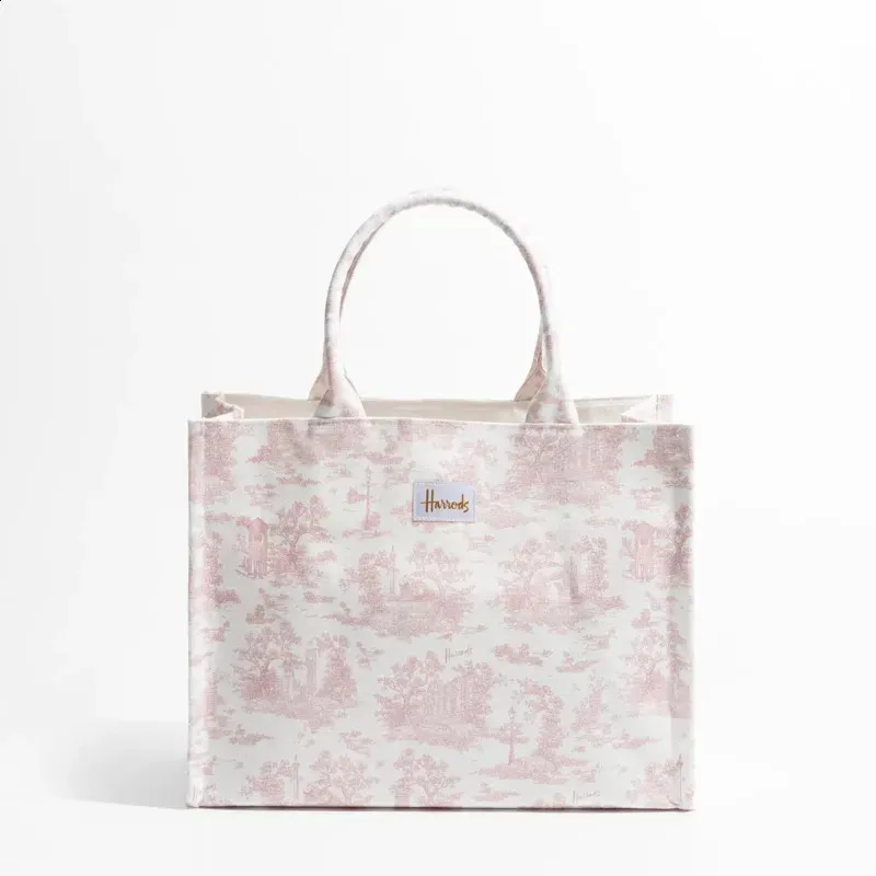 Sac Bandoulière Vintage Harrods - Noir Et Doré - Taille Petit 23x21 Cm - Occasion
