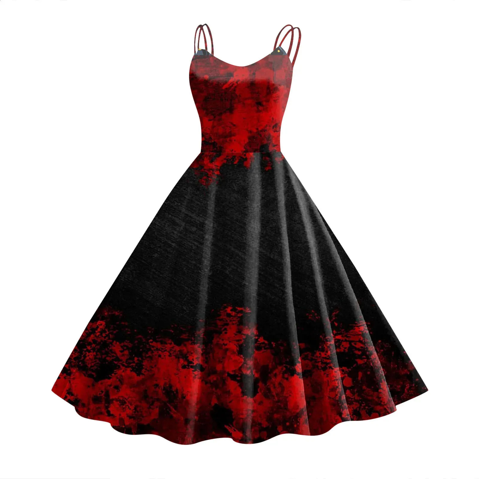 Gothic Swing dress for Women - Sleeveless 1950s Housewife Evening Gothic Swing dress for Women - Sleeveless 1950s Housewife Evening