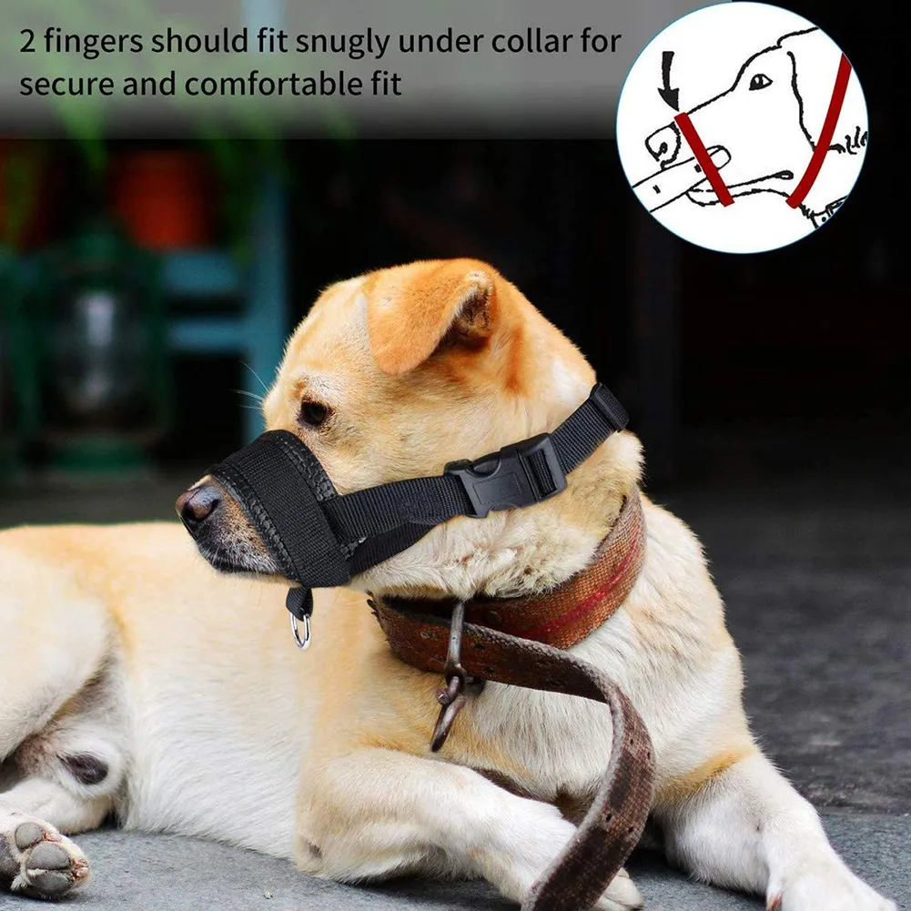 Dog Harness Muzzle Leash Aggression Adjustable Dog Muzzle