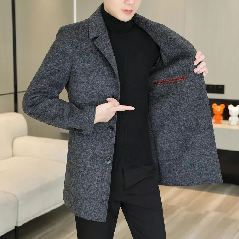 Double breasted winter plaid wool coat 5293 Double breasted winter plaid wool coat 5293