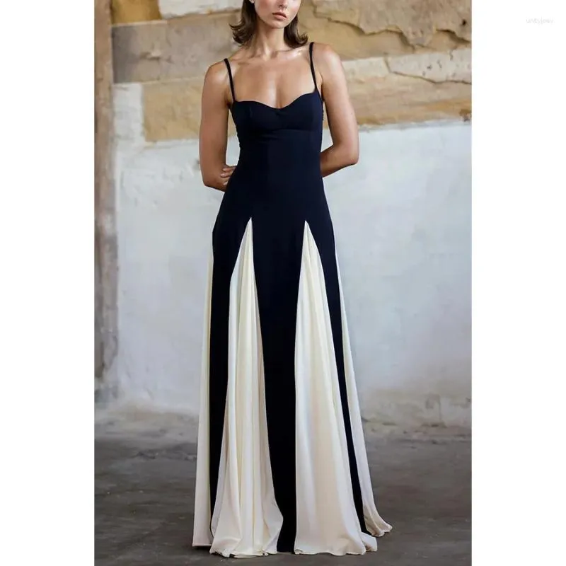 blue dress for baby girl Miss Circle Women's Raelyn Black and White Business Casual Maxi Dress main image 0