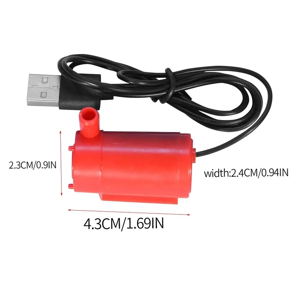 DC 3V~6V Mini Micro Submersible Water Pump – Small Aquarium Pump For Fish Tank, Fountain, Science Projects