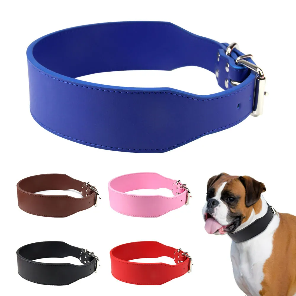 Wide Leather Collar For Dogs Large Dog Collar Leather, 5cm Width