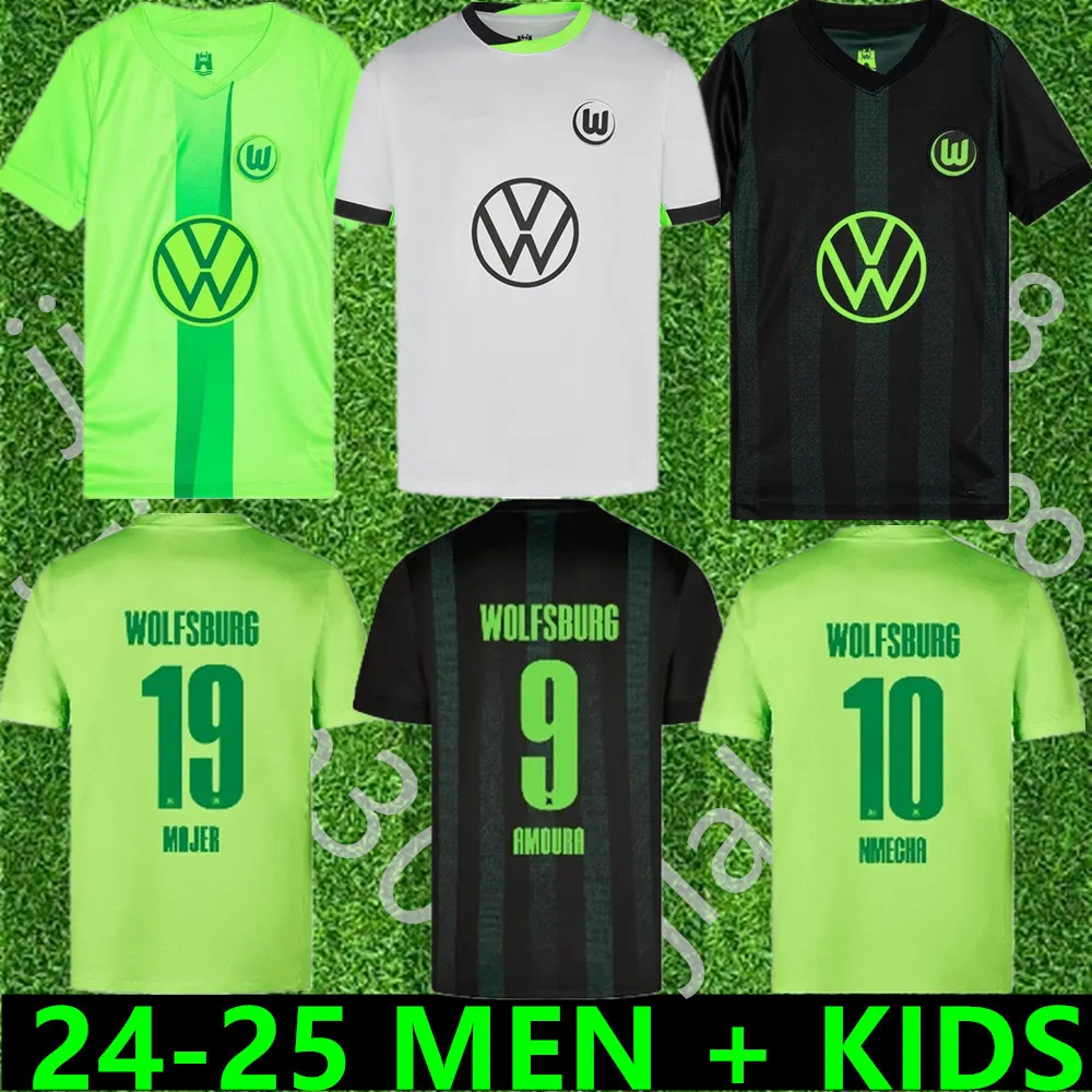 2024 Wolfsburg Football Jersey Home Away, Ginczek, Steffen